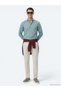 Nil Green Plain Regular Fit Long Woven Casual Cotton Blend Shirt - 4