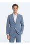Blue Striped Modern Fit Suit - 2