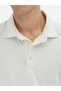 Ecru Plain Eco-Friendly Polo Neck T-Shirt - 4
