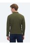 Khaki Corded Fabric Crew Neck T-Shirt - 5