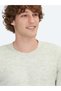 Mint Crew Neck Jacquard Wool Blend Knit Sweater - 4
