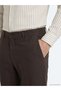Brown Woven Relaxed Fit Casual Cotton Blend Pants - 2