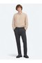 Anthracite Woven Jogging Fit Casual Wool Blend Trousers