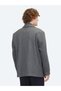 Dark Gray Regular Fit Double-Breasted Collar Knitted Coat - 5