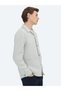 Gray Regular Fit Long Woven Wool Blend Overshirt - 2
