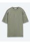 Khaki Plain 100% Cotton T-Shirt - 6
