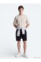 Black Plain Knitted Jogging Fit Sports Bermuda - 4