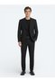 Black Plain Modern Fit Wool Blend Suit