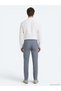 Blue Fabric Relaxed Fit Casual Linen Blend Trousers - 5