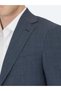 Modern Fit Wool Blended Suit with Navy Blue Print - 4