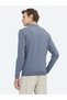 Aviator Blue Polo Neck Plain Knit Sweater - 5