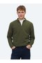 Khaki Corded Fabric Crew Neck T-Shirt