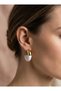 White Gold Hoop Earrings - 2