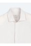 Beige Regular Fit Long Woven Casual Cotton Blend Shirt - 8