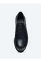 Navy Blue Leather Classic Shoes - 4