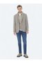 Brown Striped Modern Fit Cotton Blend Knitted Jacket - 3