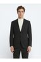 Black Plain Modern Fit Wool Blend Suit - 2
