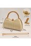 Beegi Croco Beige/Cream Women's Evening Dress Clutch Chained Portfolio Wedding Event Night Bag - 4