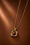 Gold Plated Brown Stone Square Necklace – Elegant Women's Necklace - 2
