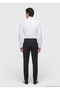 White Plain Slim Fit Double Cuff Tuxedo Shirt - 4
