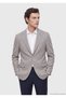Beige Plain Regular Fit 100% Cashmere Jacket
