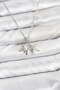 316L Steel Chain Silver Color Sea Star Model Zircon Stone Women's Necklace