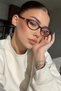 Asmly Blue Light Protected Leopard Black Women's Computer Glasses Lenses Can Be Changed 52 Retractable - 2