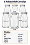 6 Pieces Transparent Glass Bottle Milk Ayran Lemonade Vinegar Soft Drink Bottle Multi-Purpose - 3
