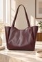Women's Soft Faux Leather Shoulder Bag Daily Use Large Size Stylish Bag with Single Pocket - 4