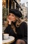 Black Wool Felt French Painter Women's Beret