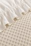 5-Piece Cotton, Pique Bedspread, Elephant Pattern and Ruffle Amazon Single Double Cream Duvet Cover Set - 6