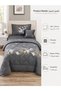 Comforter Set 4 Piece Single Size Elegant Bedspread Lightweight Comforter Suitable for All Seasons