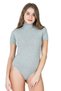 Half Sleeve Turtleneck Snap Women's Bodysuit 325