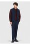 Navy Blue Regular Fit High Collar Woven Sports Vest - 2