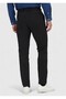 Black Plain Knitted Jogging Fit Casual Trousers - 4
