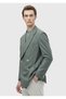 Light Green Plain Shirt Shoulder Slim Fit Wool Blend Jacket - 5