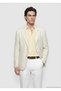 Beige Patterned Shirt Shoulder Slim Fit Cotton Blend Jacket - 4