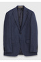 Navy Blue Regular Fit Silk Blend Jacket - 6