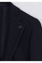 Light Navy Blue Shirt Shoulder Slim Fit Wool Blend Jacket - 7