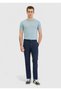 Navy Blue Plain Woven Jogging Fit Casual Cotton Blended Pants