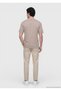 Beige Plain Crew Neck 100% Cotton T-Shirt - 5