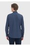 Light Navy Blue Checkered Casual Fit Long Woven Casual 100% Cotton Shirt - 6