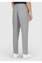 Gray Plain Woven Regular Fit Casual 100% Linen Trousers - 5