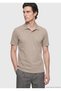 Beige Plain 100% Cotton T-Shirt - 3