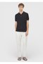 Black polo collar plain knitwear - 2