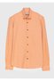Salmon Plain Regular Fit Long Woven Casual 100% Cotton Shirt - 5