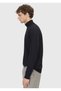 Black Full Turtleneck Plain Knit Wool Blended Sweater Sweater - 3