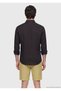 Black Casual Fit Long Woven Casual 100% Cotton Shirt - 5