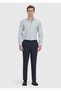 Light Gray Patterned Casual Fit Long Woven Casual 100% Cotton Shirt - 2