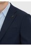 Dark Navy Striped Modern Fit Wool Blend Suit - 4